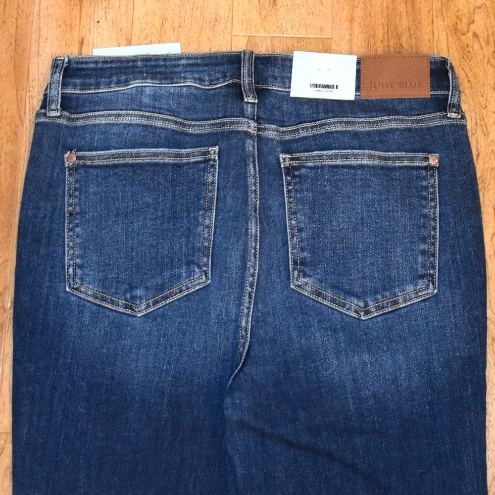 Judy Blue Trouser Flare Jeans Womens 13/31 Petite NWT High Waist Stretch - Picture 5 of 10